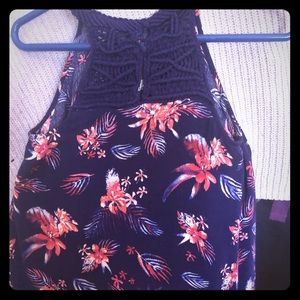 Skies are blue knit back halter